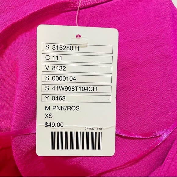Anthropologie Silence + Noise Pink Lseeveless Blouse X-Small NWT NEW! - Picture 3 of 8